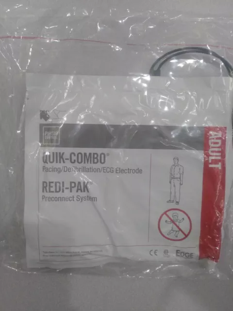 Physio Lifepak Series Adult Pads, EXP: 09/30/2022, Quik Combo, Redi Pak