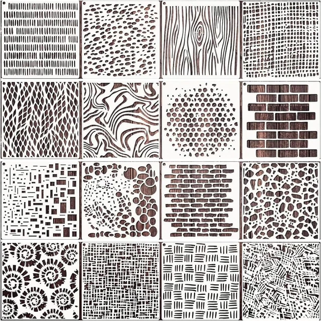 12 Stück Blumenschablonen – Wiederverwendbare Mal-Schablonen Für DIY