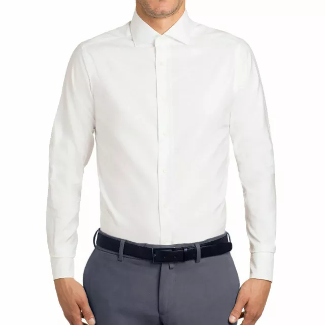 2 Pièces Chemise Homme Slim Fit Élégant Moulant Élastique Mode Divers Couleurs 3