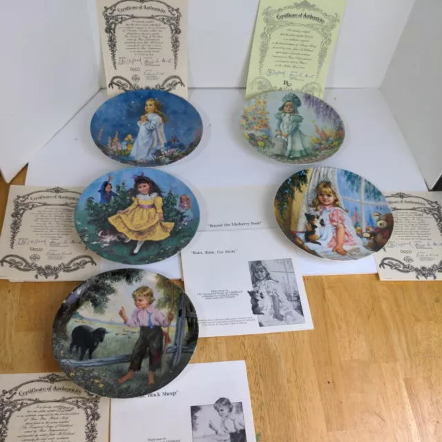 12 Collector Plates Nursery Rhymes Series Knowles Fine China 3