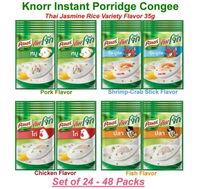 24, 48 CONFEZIONI Knorr porridge istantaneo congelatore tailandese