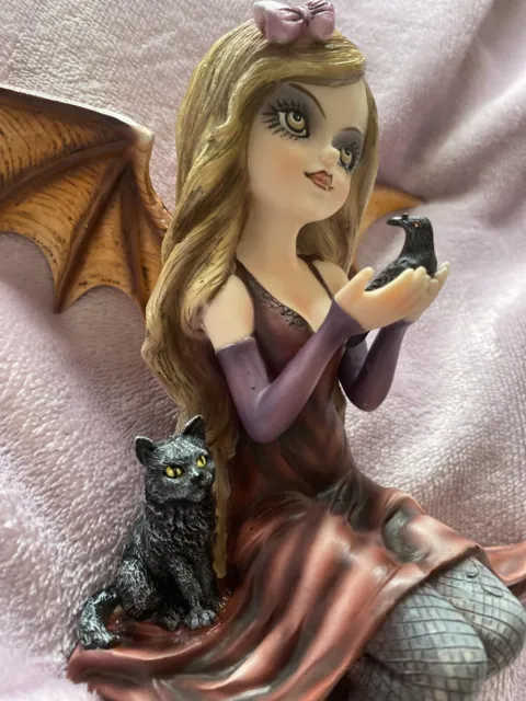 Nemesis Now Shaylee gothic fairy with cat and raven