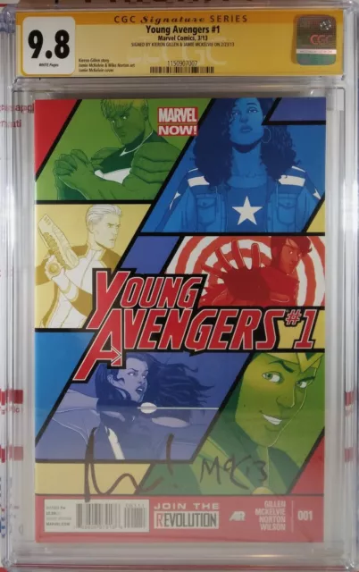 💥 CGC 9.8 SIGNED YOUNG AVENGERS #1 KIERON GILLEN JAMIE MCKELVIE America Chavez