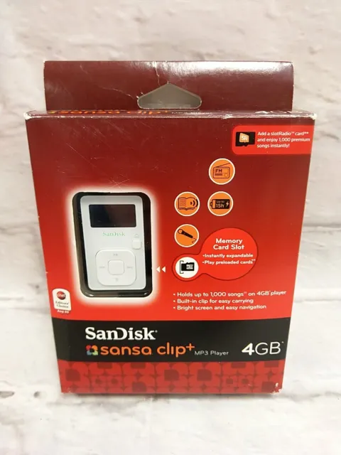 Sandisk Sansa Clip+ Plus MP3 Player - 4GB White USED