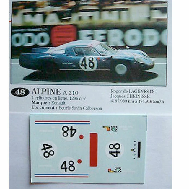 Alpine A210 52 24 Heures du Mans 1968 Spark S4373 - Miniatures Autos Motos