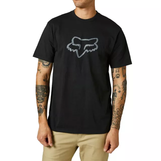 Fox Racing Men's Legacy Fox Head Premium Black/Black Short Sleeve T Shirts Cl...