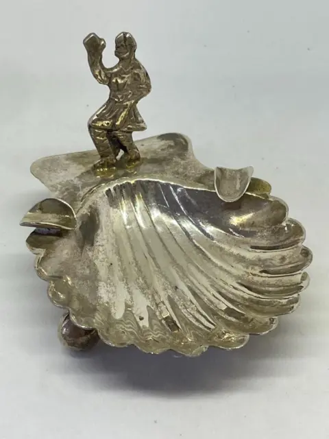 *Vintage Sterling Silver Footed Ashtray, Peru, Shell     #Jw107