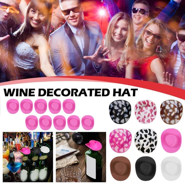 10X Decoración de Vinos Sombrero Fiesta Vino Decoración Añade Alegría Tu 2023 a Q1G0
