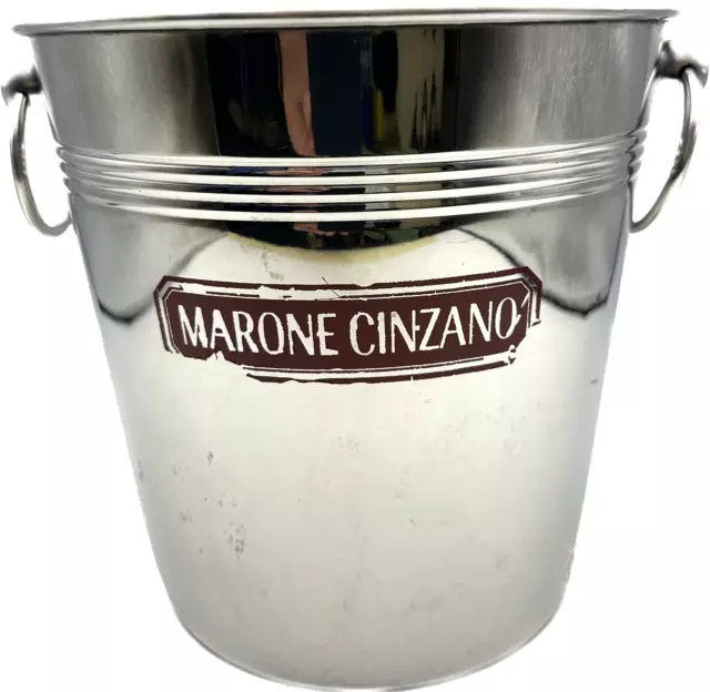 Seau A Glace Marone Cinzano en Acier Inoxydable Hauteur 20cm D