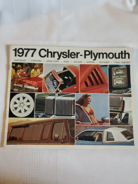 1977 Chrysler Plymouth Dealer Dealers Color Brochure Advertising Book Manual