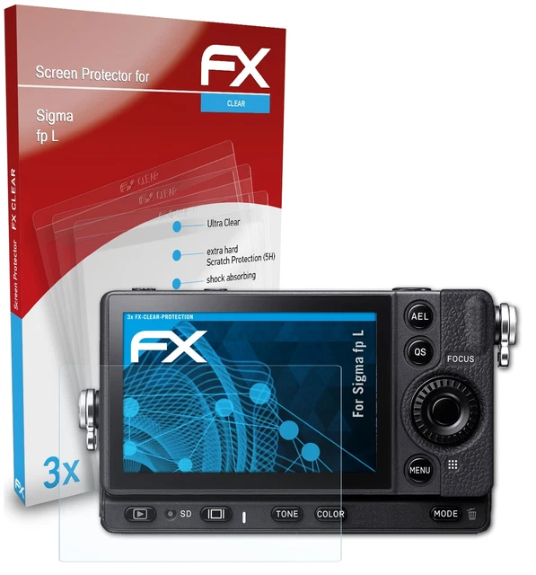 atFoliX 3x Screen Protection Film for Sigma fp L Screen Protector clear