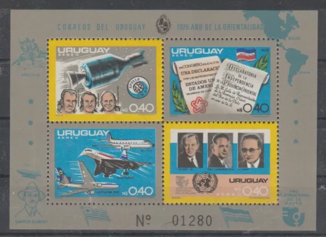 v3028 Uruguay/ Raumfahrt-Flugzeuge...   MiNr Block 27 **