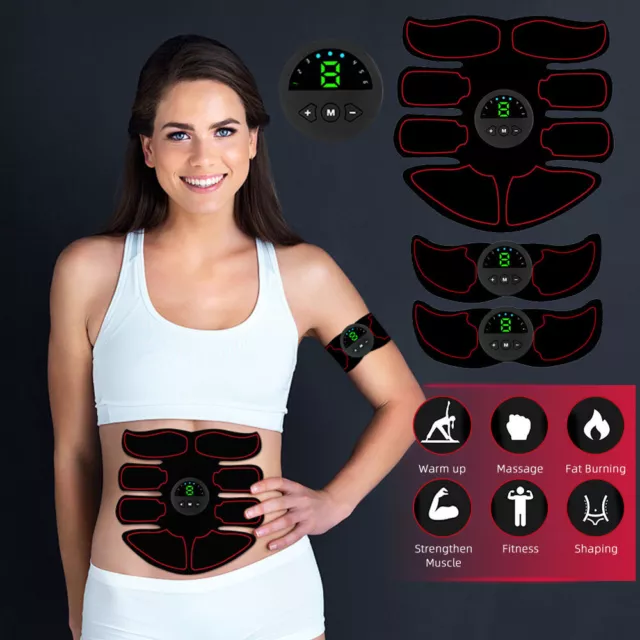 EMS Muscle Stimulator Trainer Abs Smart Fitness Abdominal Arm Training Massager 3