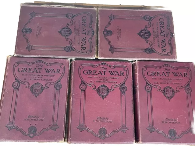 The Great War The Standard History of the All-Europe Conflict Vol 1-5 H.W Wilson