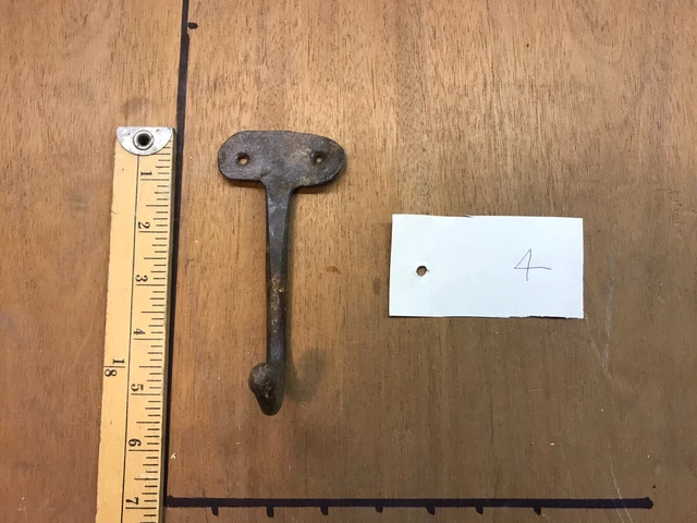 Antique Blacksmith 17th 18th Century Made Wrought Iron Meat Hook Coat Hook