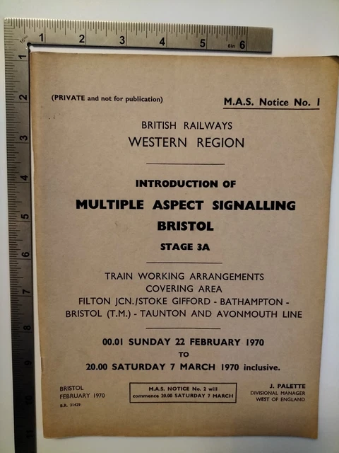 BRITISH RAILWAY WESTERN Region Multi Aspect Signalling Bristol J ...