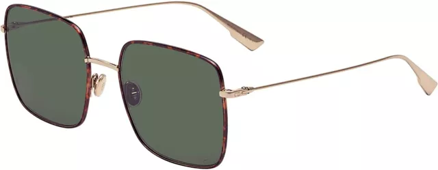 New Womens Christian Dior Stellaire 1XS Havana Green Square Sunglasses