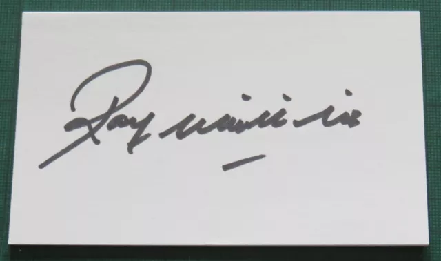 Ray Wilkins Signed Index Card England, Manchester Utd & Chelsea Legend AFTAL