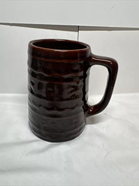 1950's Marcrest Brown Daisy and Dot Stoneware Pottery Coffee Party Mug 16oz