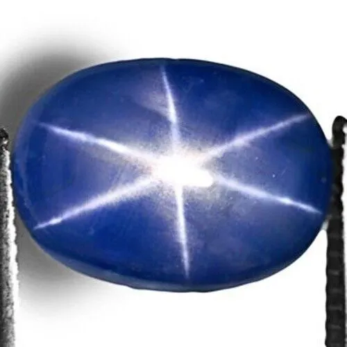 6 Rays Blue Star Sapphire 08.22 Cts Ring Size Oval Cabochon 10X14X05mm Loose Gem