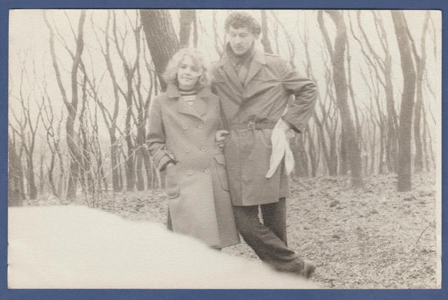 Beautiful Boy and Girl in Arms Among the Trees Soviet Vintage Photo USSR