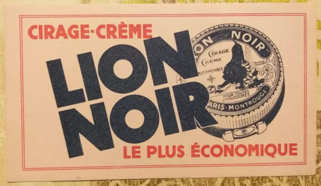 Buvard cirage-crème "LION NOIR"