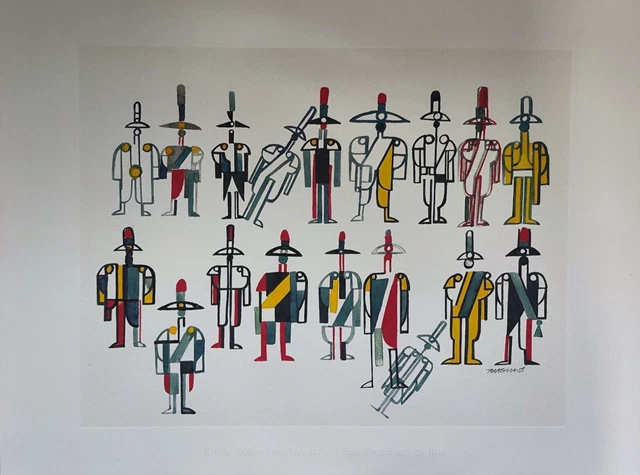 Pino Tovaglia  (Milano 1923 – 1977) Acquaforte Acquatinta Opera  sui Carabinieri