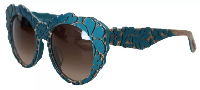 Dolce & Gabbana Sunglasses DG4267F Blue Flower Pattern Cat Eye Acetate 530usd 2