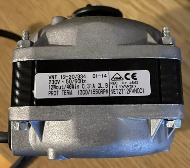 Elco 12W motor 230V, 50/60Hz, 1300/1550 RPM, 12W out / 46Win