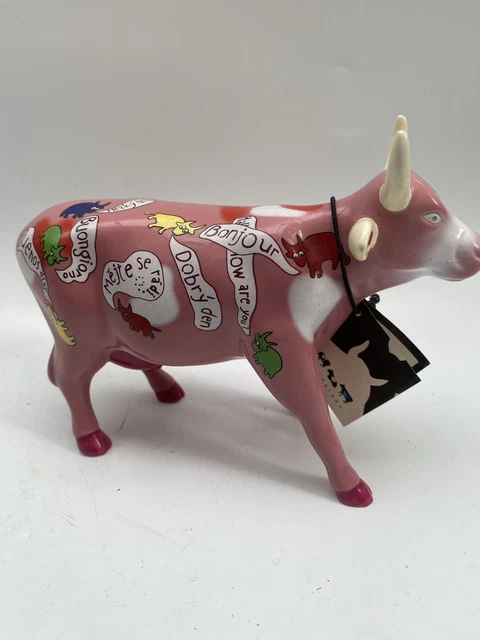 VINTAGE COW PARADE Cow With Tag 2004 Jiri Sliva Polite Cows
