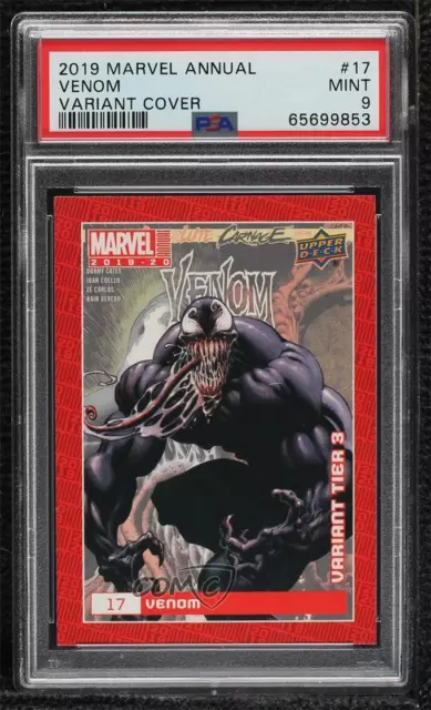 2019-20 Upper Deck Marvel Annual Variant Cover Venom #17 PSA 9 MINT 02v3