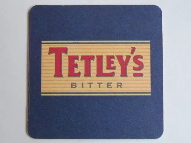 Beer Mat Coaster: Tetley's Bitter ~ Carlsberg UK ~ Northampton, England Brewery