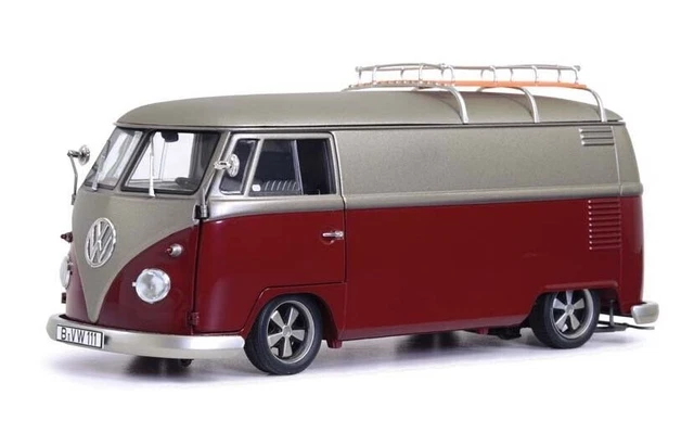 SCHUCO VW T1b Samba Rouge Et Noir – Miniature 1/32 – Collection Véhicule