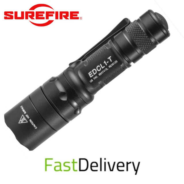 Surefire Everyday Carry Light 1 LED Flashlight, Dual Output 5/500 Lumens, Black