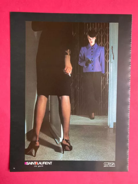 Yves Saint Laurent Helmut Newton été 1985 vintage publicité advertising 80s pub