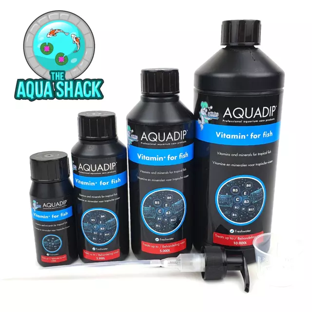 Aquadip Vitamin + For Fish - Aquarium Treatment Minerals Health Supplement Tank