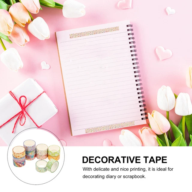 12 rouleaux décoratifs Washi bricolage ruban de masquage journal Scrapbook 8