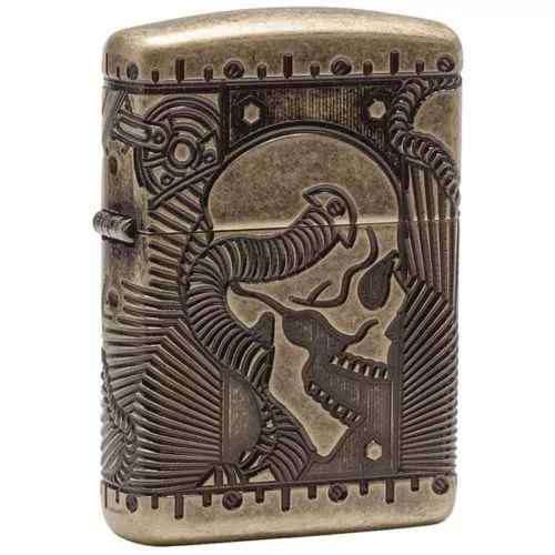 Zippo Armor Multi-Cut Steampunk Skull Lighter, Choice Catalog, 29268, New In Box