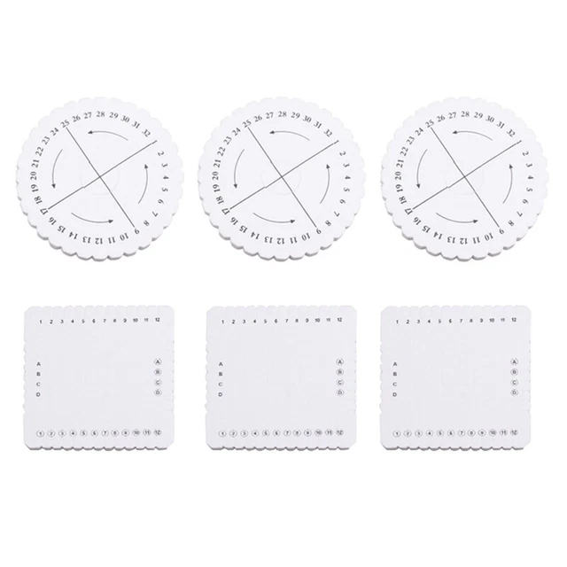 6-Teilige Flechtscheibe, Rund, Quadratisch, Perlenscheibe, Geflochtene Plat X4Q6