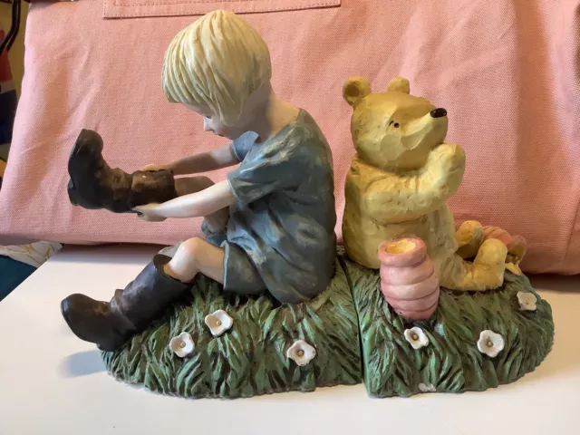 Disney Winnie The Pooh & Christopher Robin Charpente Classic Resin Book Ends Set