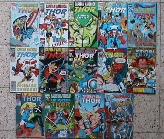 capitan america e thor captain america & thor uomo ragno rara serie completa0/12