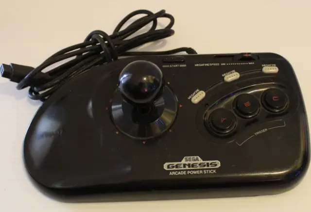 Sega Genesis Arcade Power Stick 1655 Controller Joystick Megafire Black