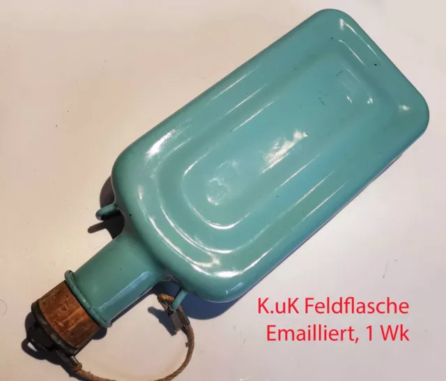 k.u.k Feldflasche 1wk ww1 enamelled fieldbottle canteenbottle kuk emailled