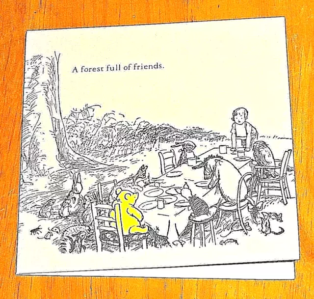 Winnie The Pooh ~ ""Ein Wald Voller Freunde"" Charmante Notizkarte & Umschlag ~ Neu