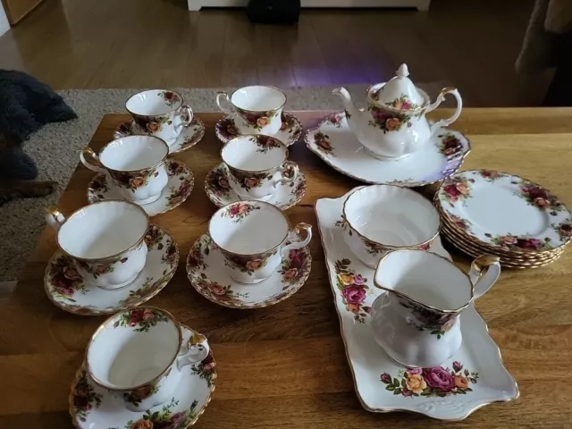 royal albert old country roses Tea Set