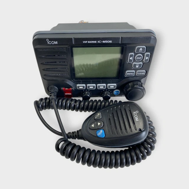 ICOM IC-M506 MARINE VHF DSC Transceiver with Attached Mic - USED ...