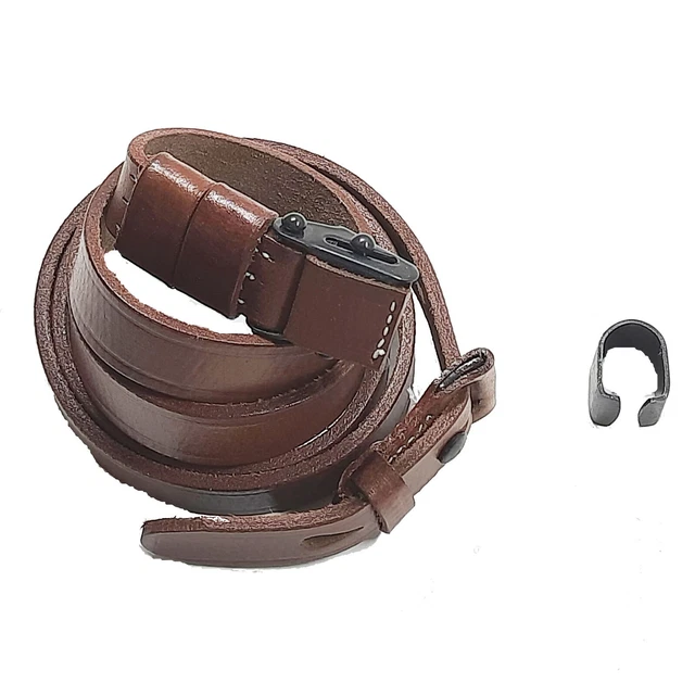 Jeu De Crochets De Fusil En Cuir Avec élingue - Support Pour .45-70, .22LR, 12GA, .357, Etc.