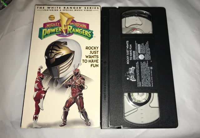 Mighty Morphin Power Rangers White Ranger Serie Vhs 🙂 Rock Will 