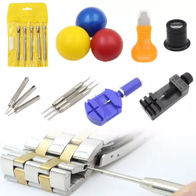 Watch Repair Tool Kit Screwdriver Remover Case Opener Pin Holder Adjuster Strap