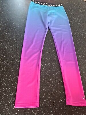 Dkny Leggings Pink Purple Ombre Worn Once Age 14